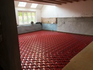 Lounge UF heating and waterproofing