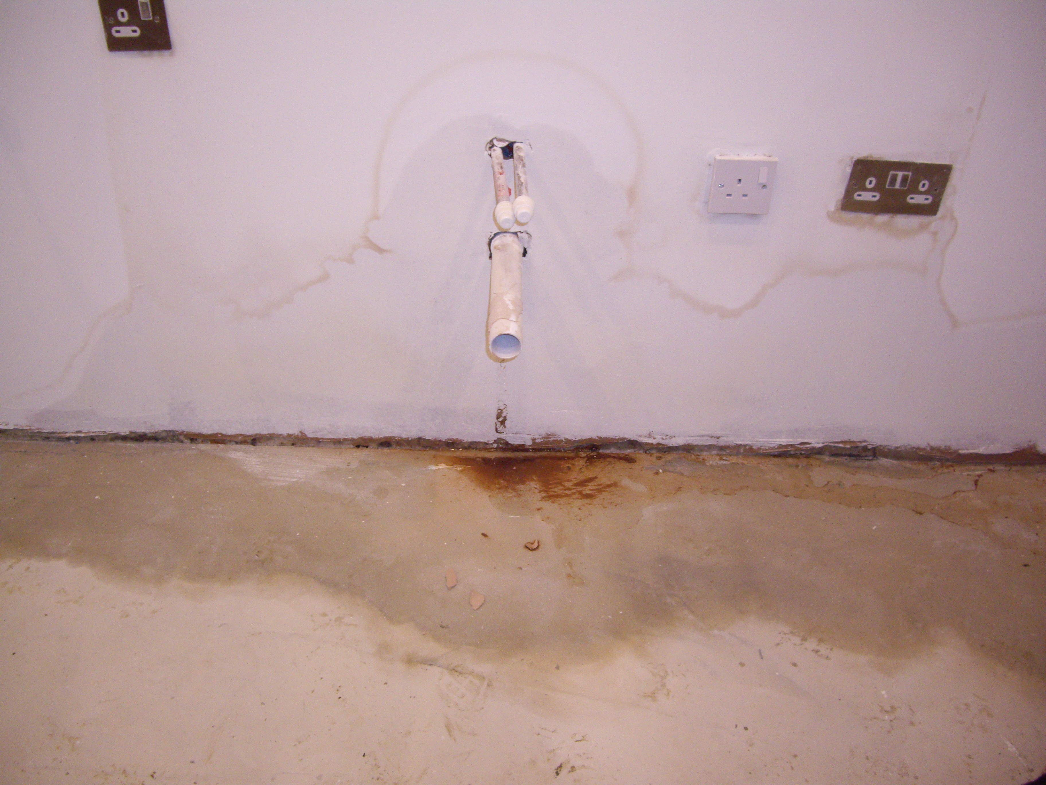 water leak in concealed pipes